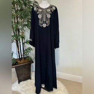 Women’s Navy Blue Jalabiya With Rhinestones NWOT
